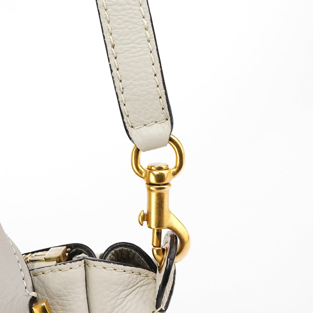 Grey Leather Marcie 2-Way Bag