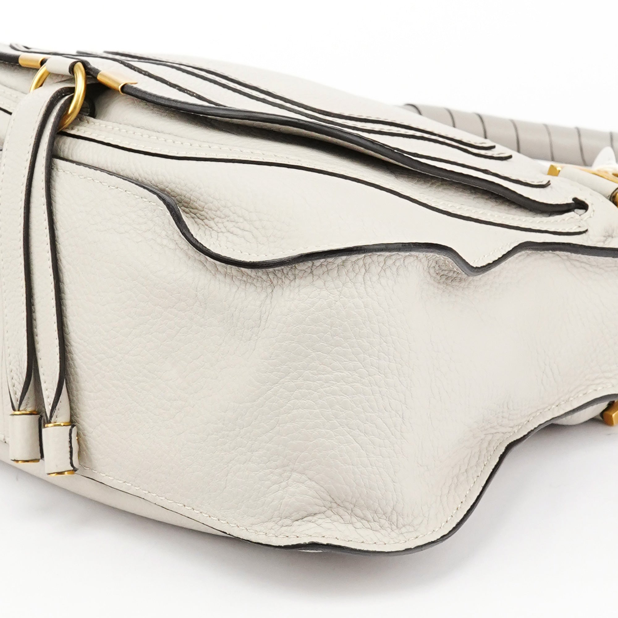Grey Leather Marcie 2-Way Bag