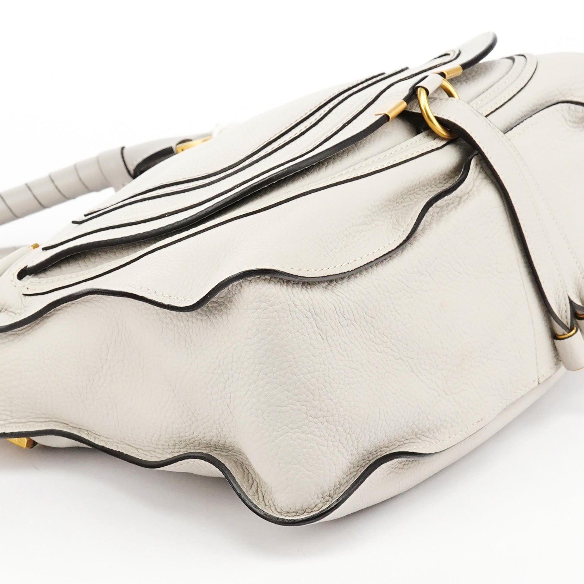 Grey Leather Marcie 2-Way Bag