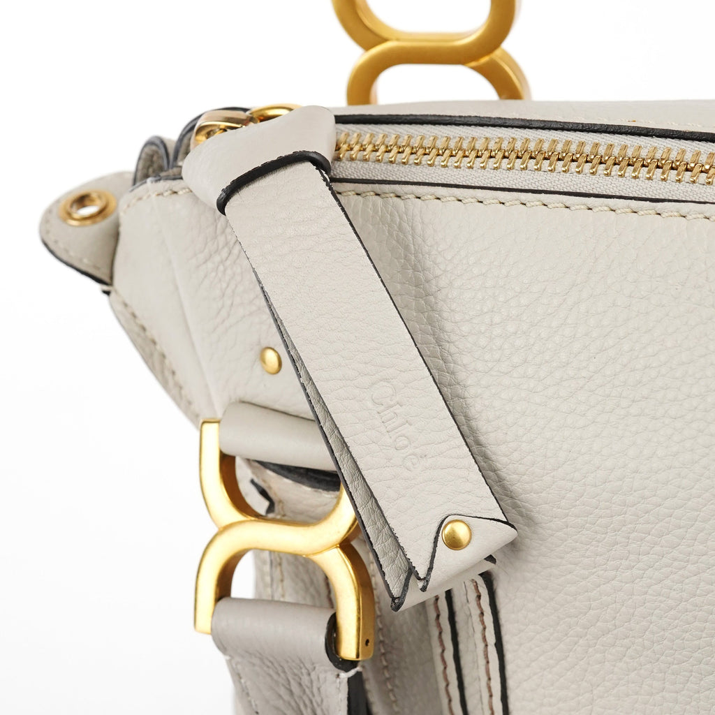 Grey Leather Marcie 2-Way Bag