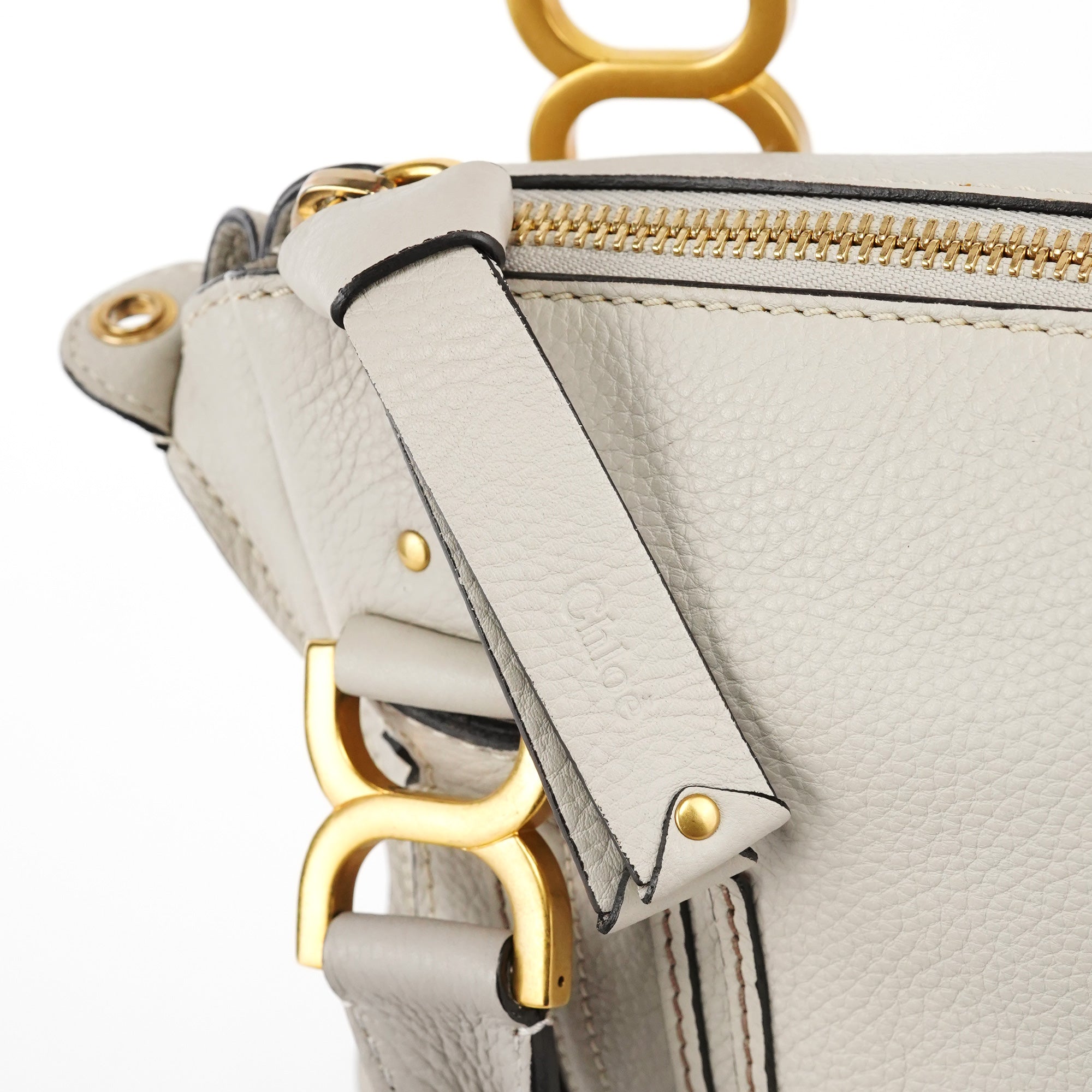 Grey Leather Marcie 2-Way Bag