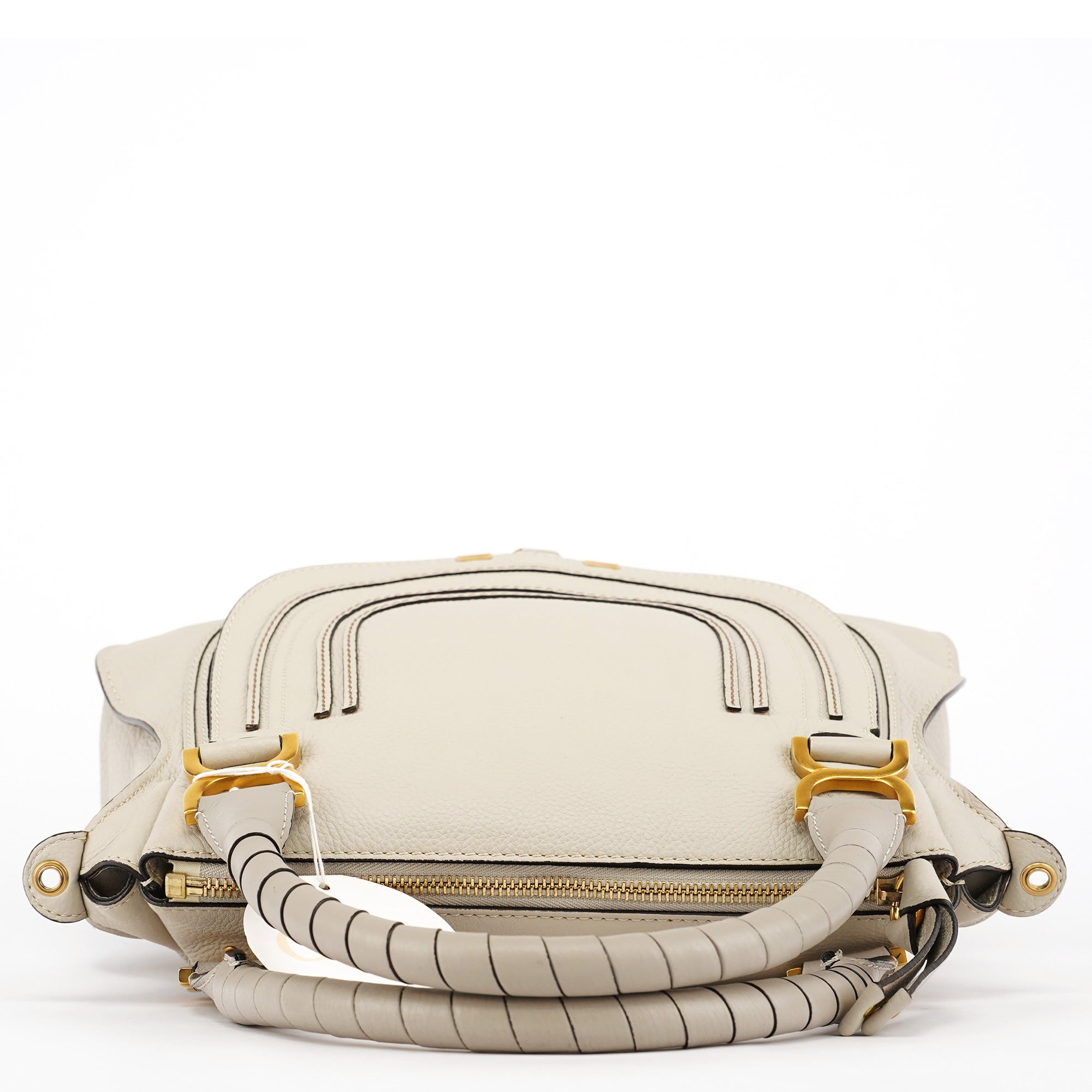 Grey Leather Marcie 2-Way Bag