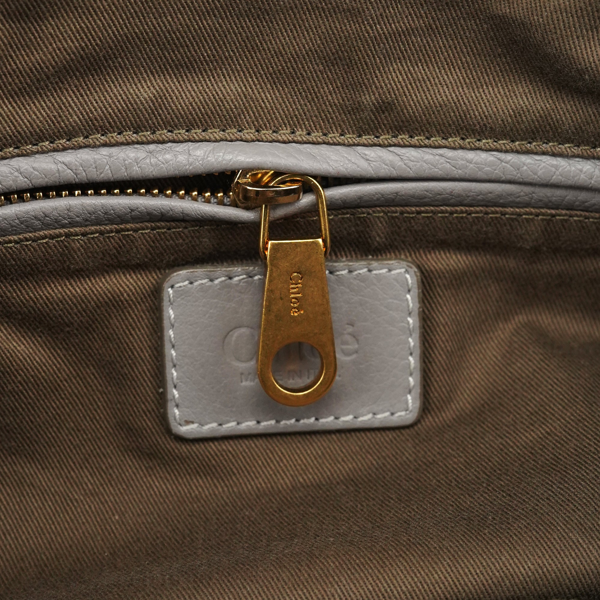 Grey Leather Marcie 2-Way Bag
