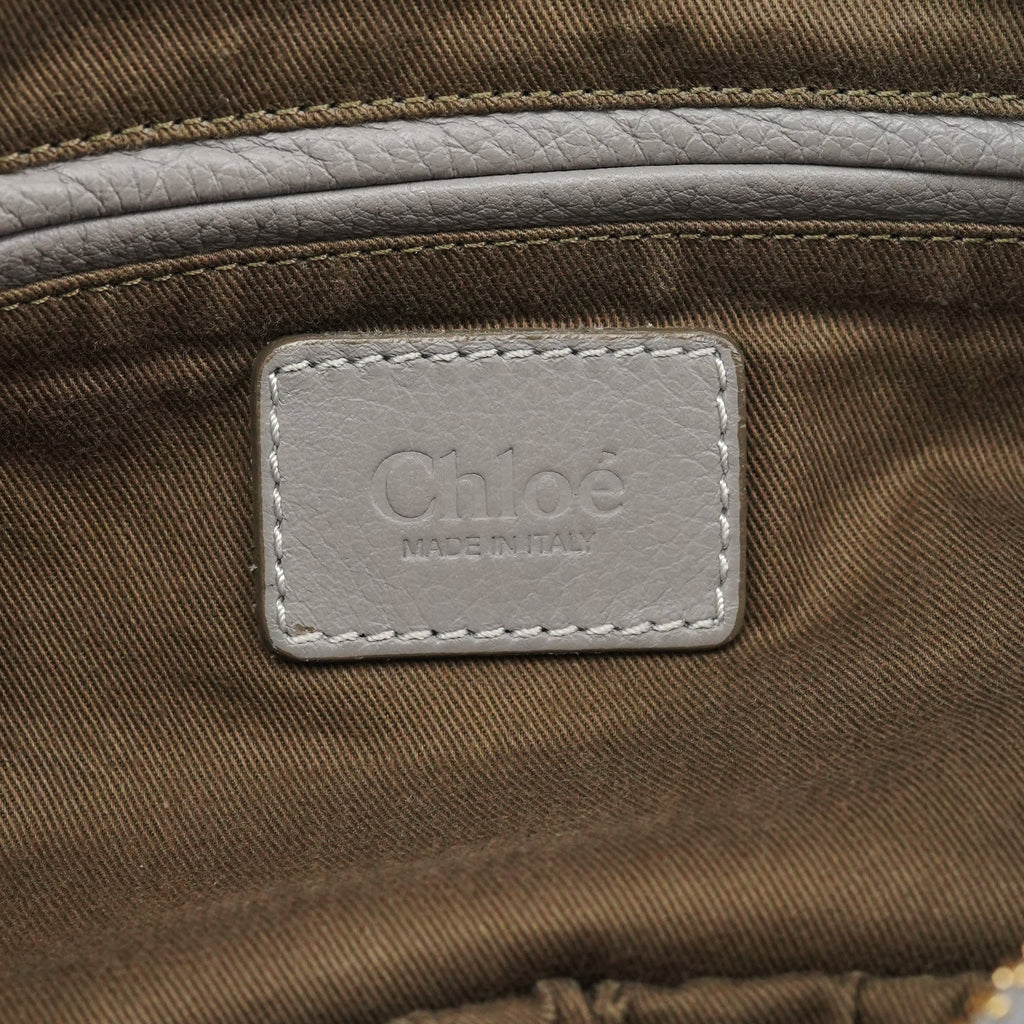 Grey Leather Marcie 2-Way Bag