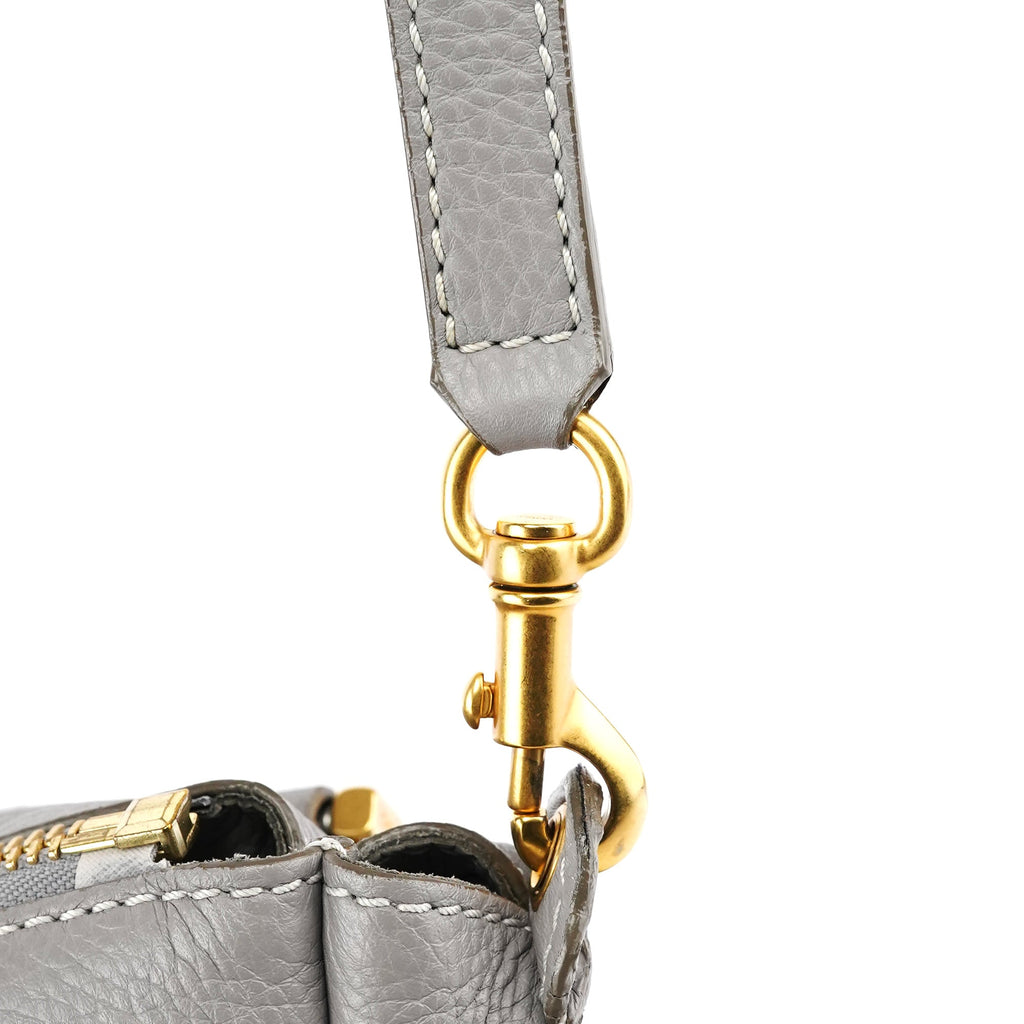Grey Leather Marcie 2-Way Bag