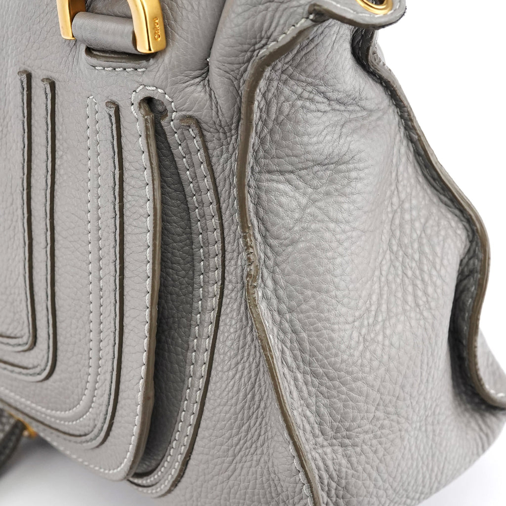 Grey Leather Marcie 2-Way Bag