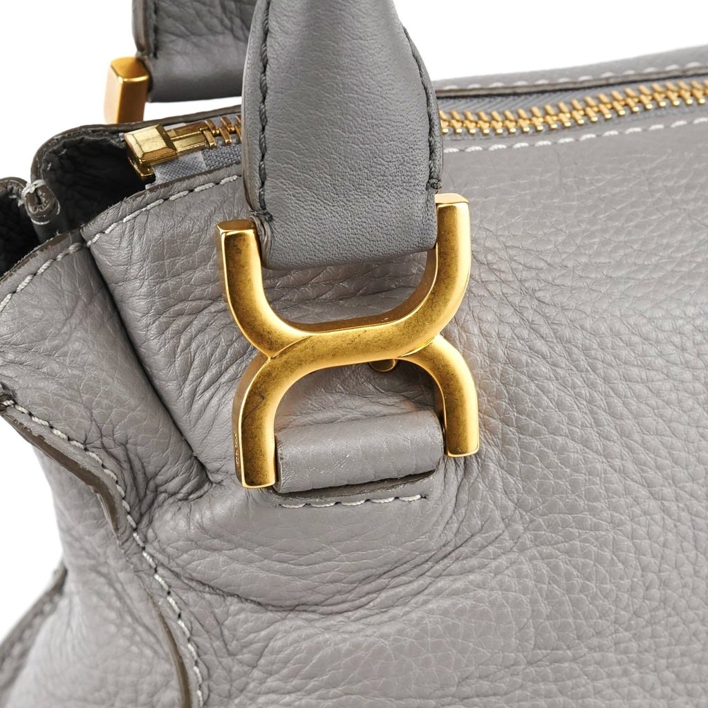 Grey Leather Marcie 2-Way Bag