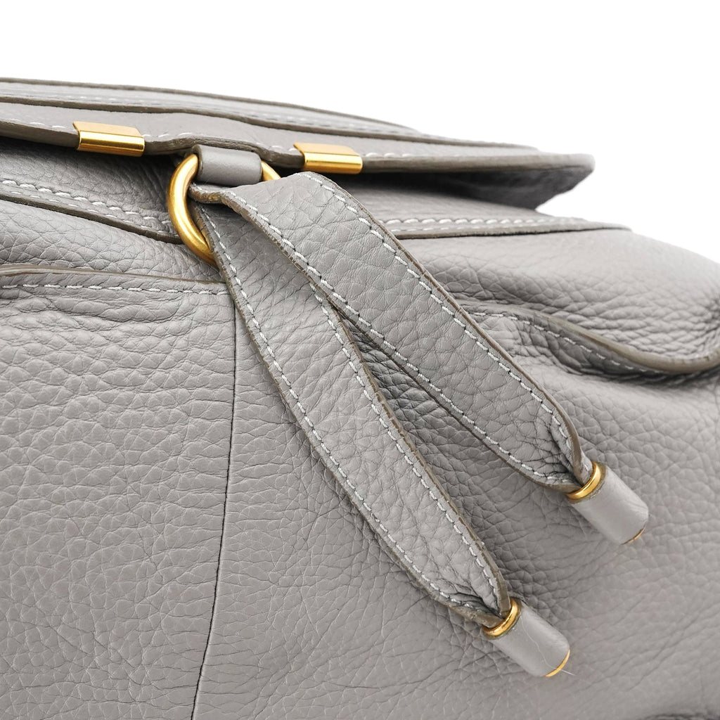 Grey Leather Marcie 2-Way Bag