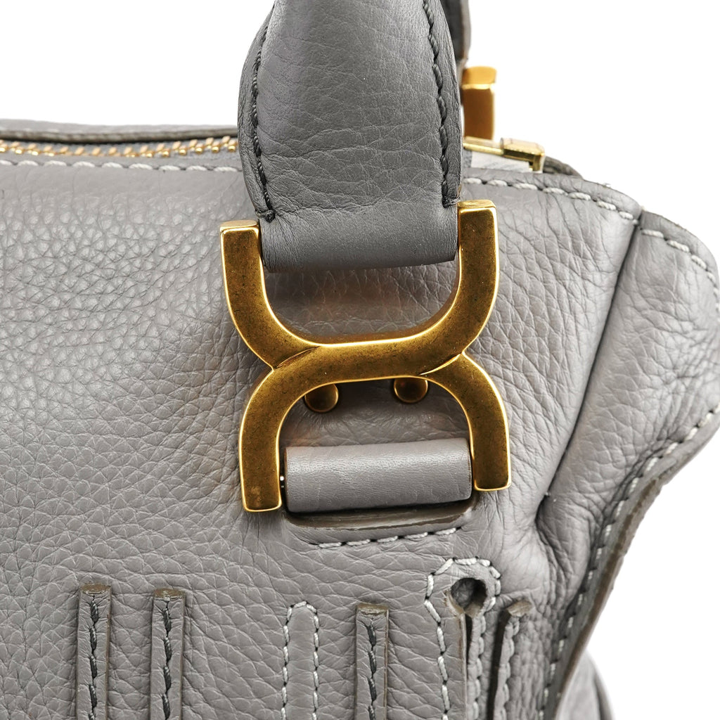 Grey Leather Marcie 2-Way Bag