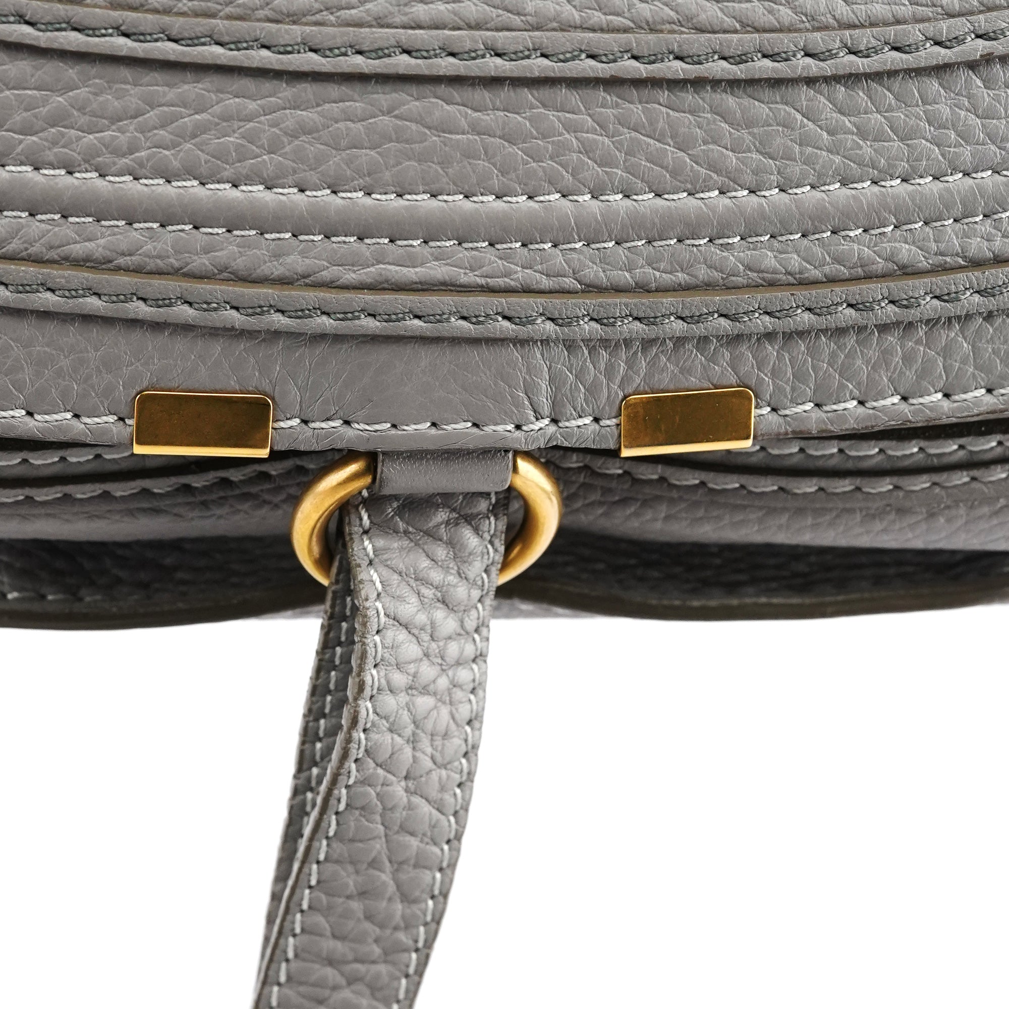 Grey Leather Marcie 2-Way Bag