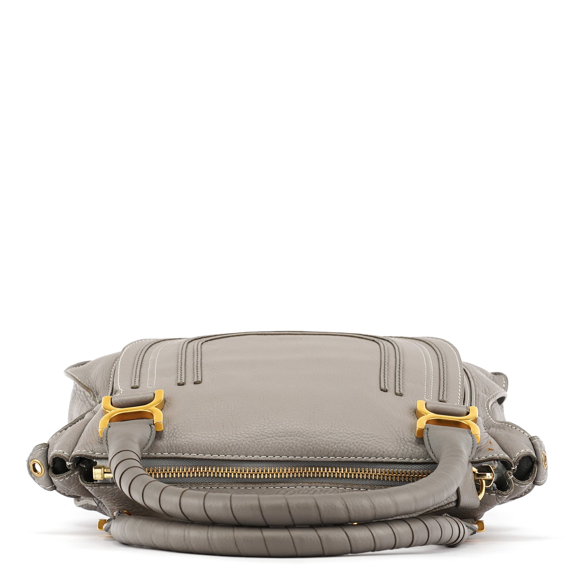 Grey Leather Marcie 2-Way Bag