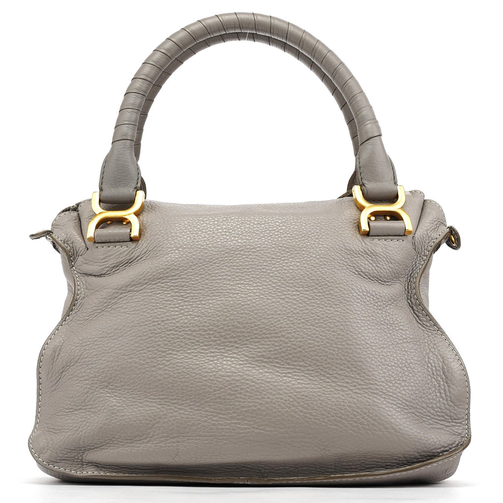 Grey Leather Marcie 2-Way Bag