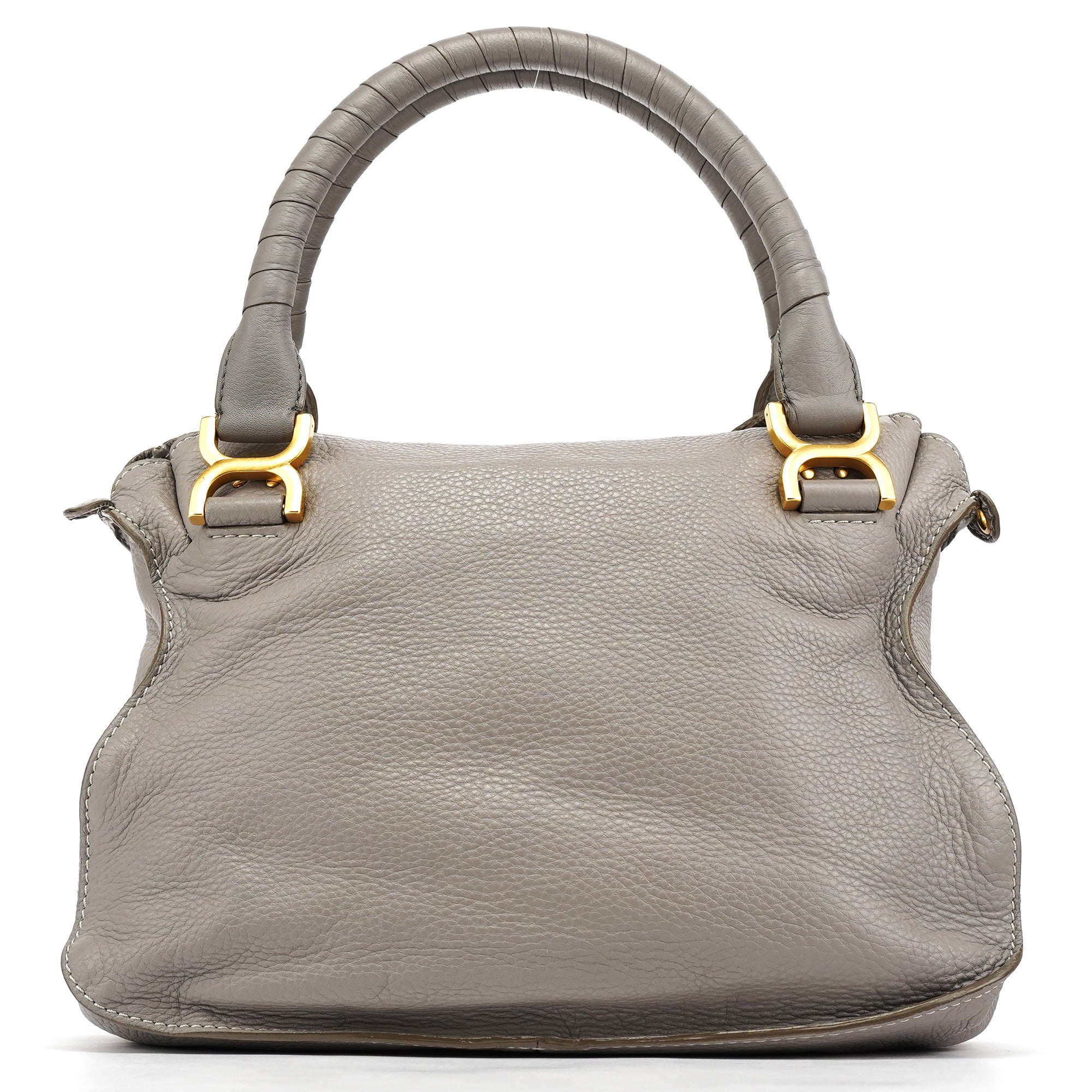 Grey Leather Marcie 2-Way Bag