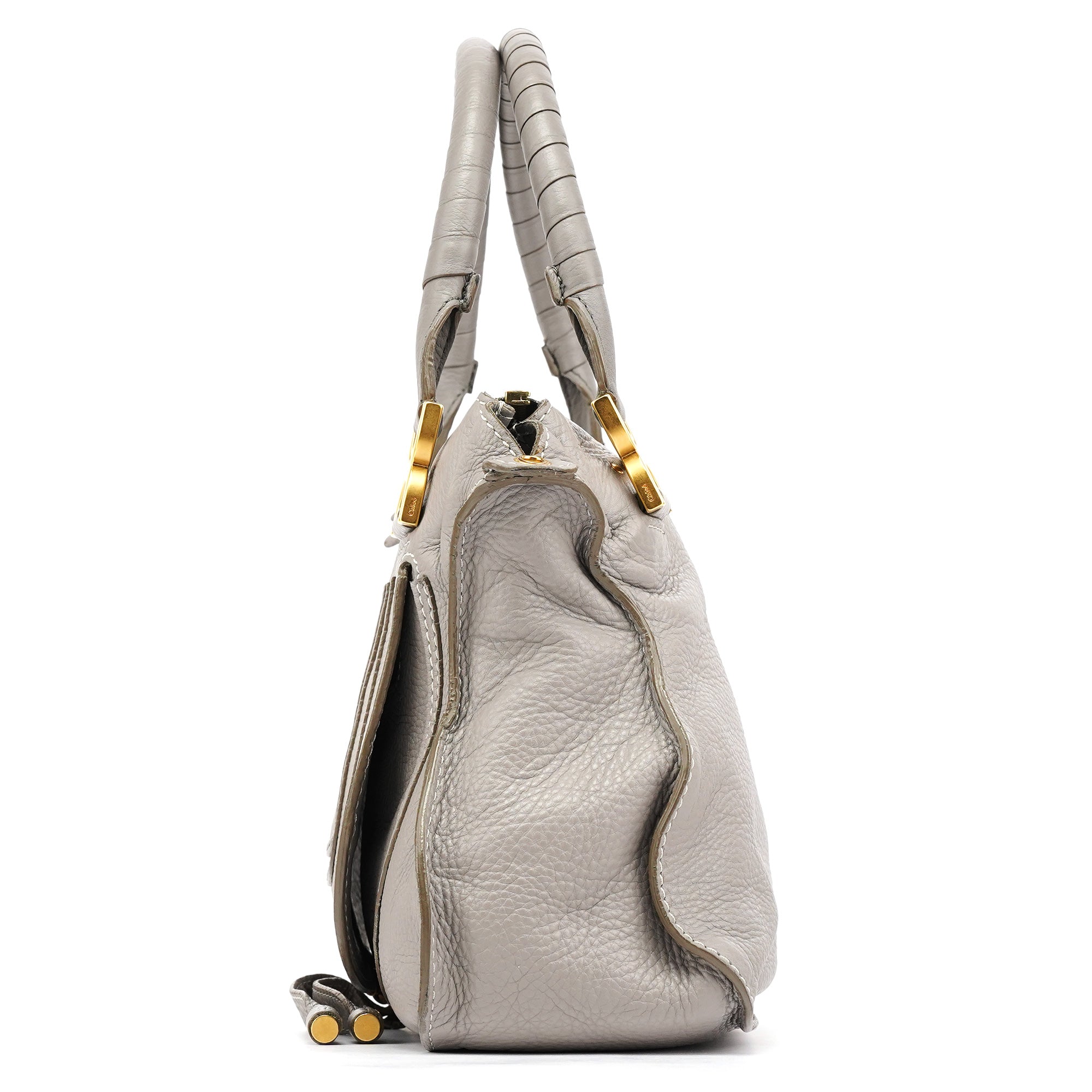 Grey Leather Marcie 2-Way Bag