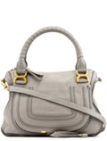 Grey Leather Marcie 2-Way Bag