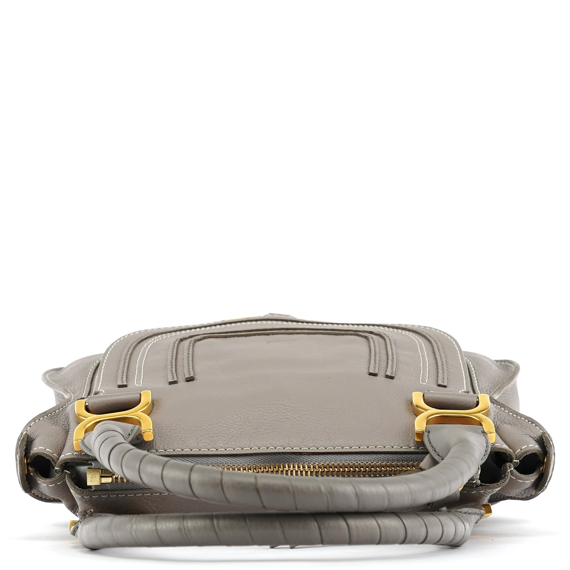Grey Leather Marcie 2-Way Shoulder Bag