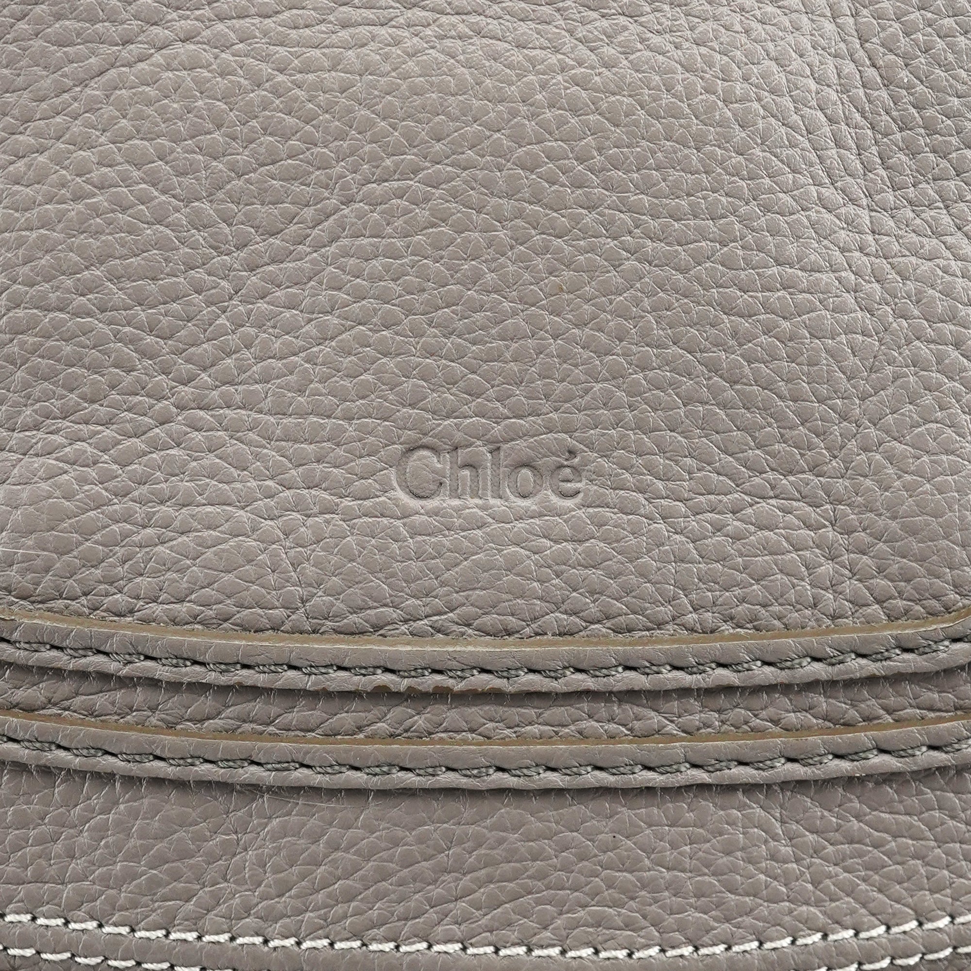 Grey Leather Marcie 2-Way Shoulder Bag