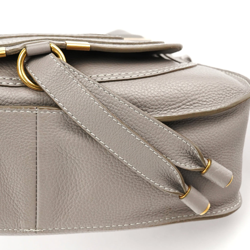 Grey Leather Marcie 2-Way Shoulder Bag