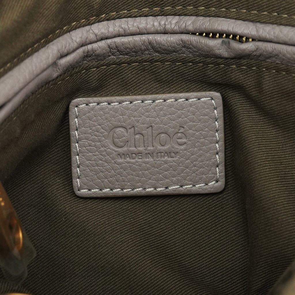 Grey Leather Marcie 2-Way Shoulder Bag