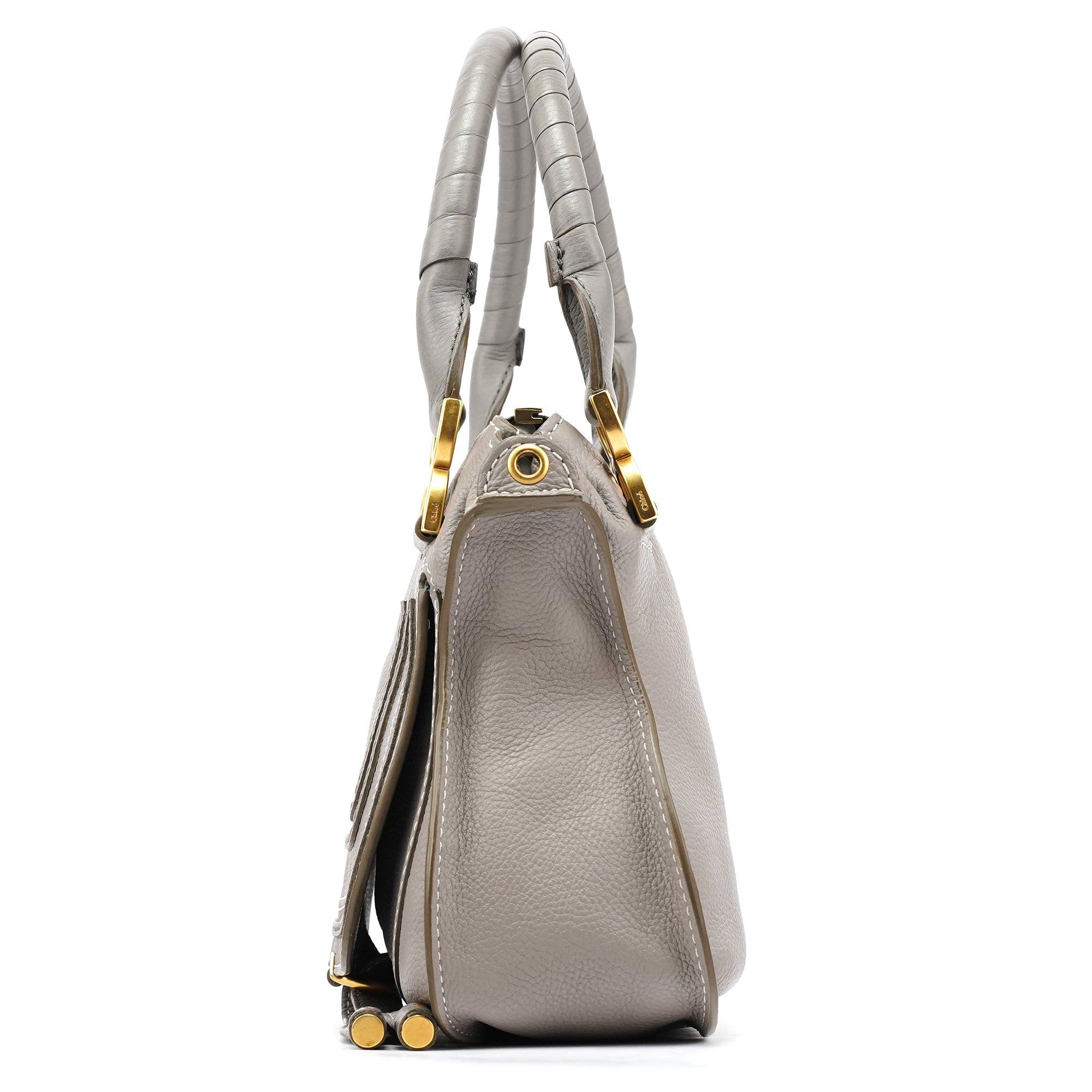Grey Leather Marcie 2-Way Shoulder Bag