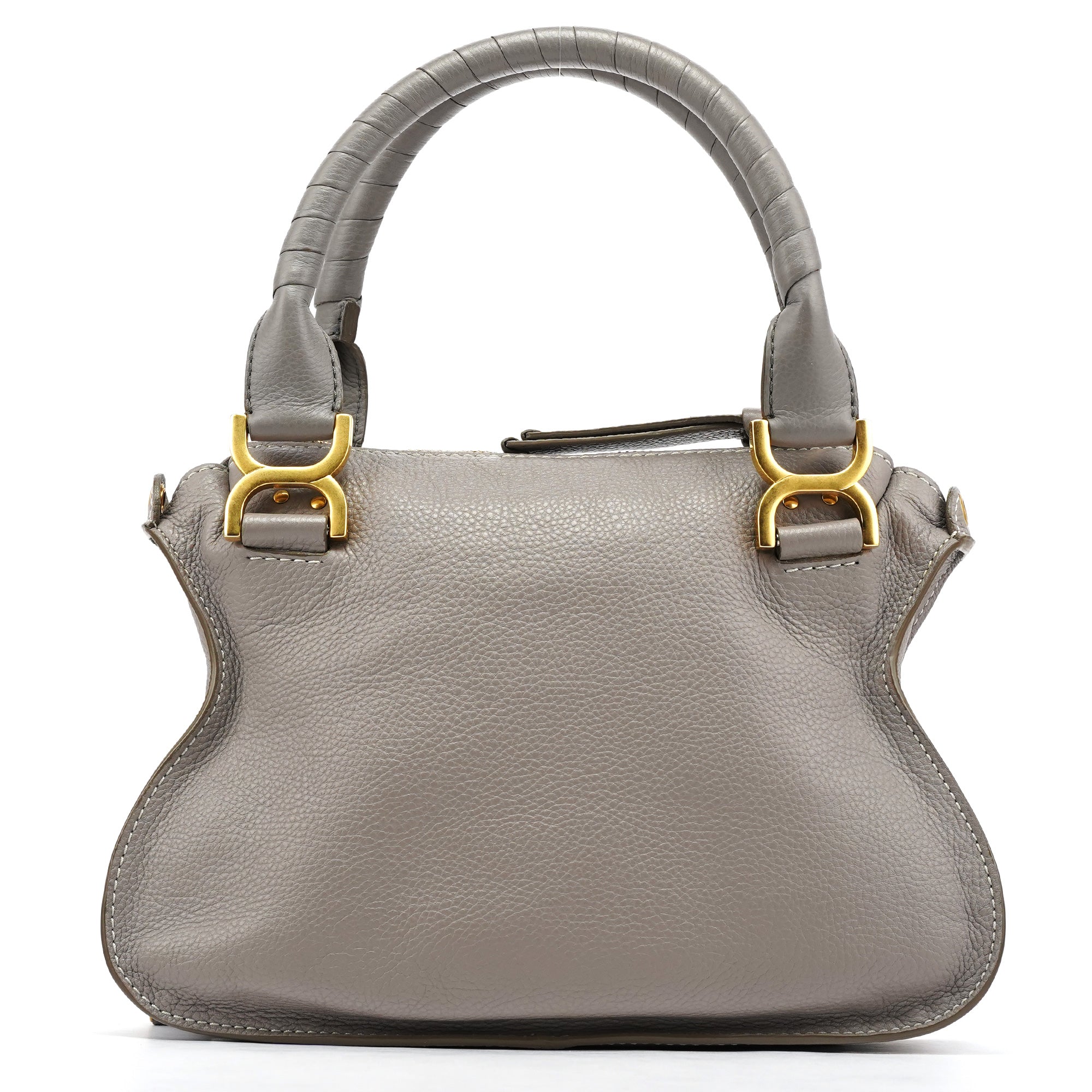 Grey Leather Marcie 2-Way Shoulder Bag