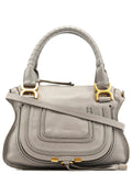 Grey Leather Marcie 2-Way Shoulder Bag