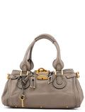 Grey Leather Paddington Shoulder Bag