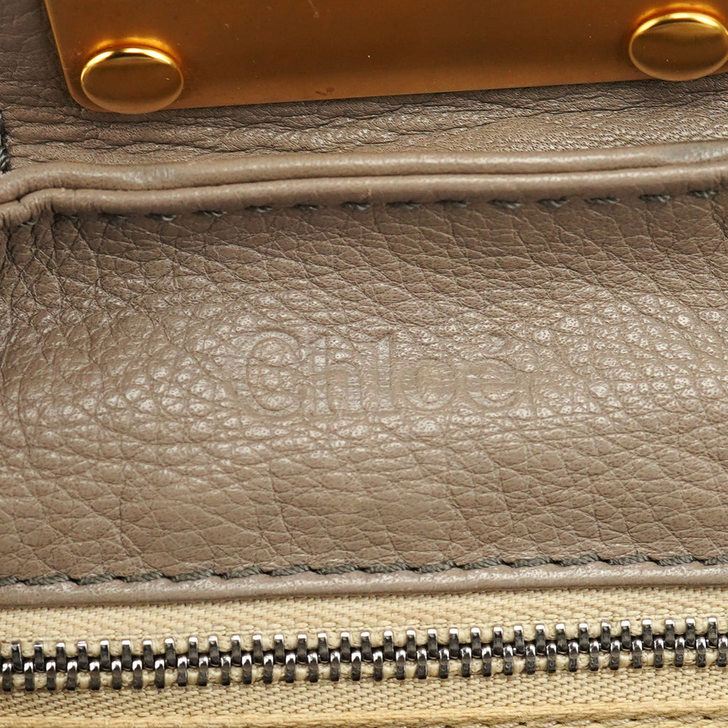 Grey Leather Paddington Shoulder Bag