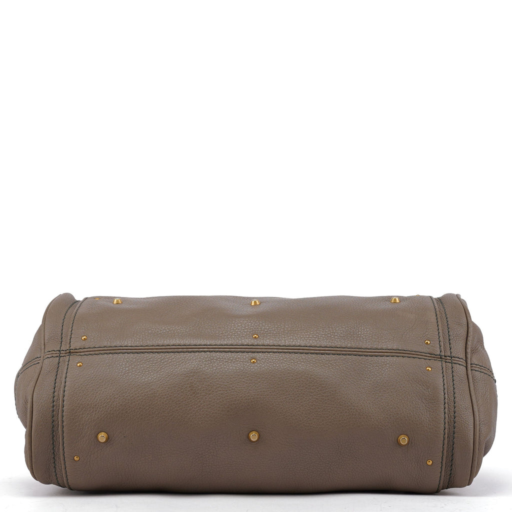 Grey Leather Paddington Shoulder Bag