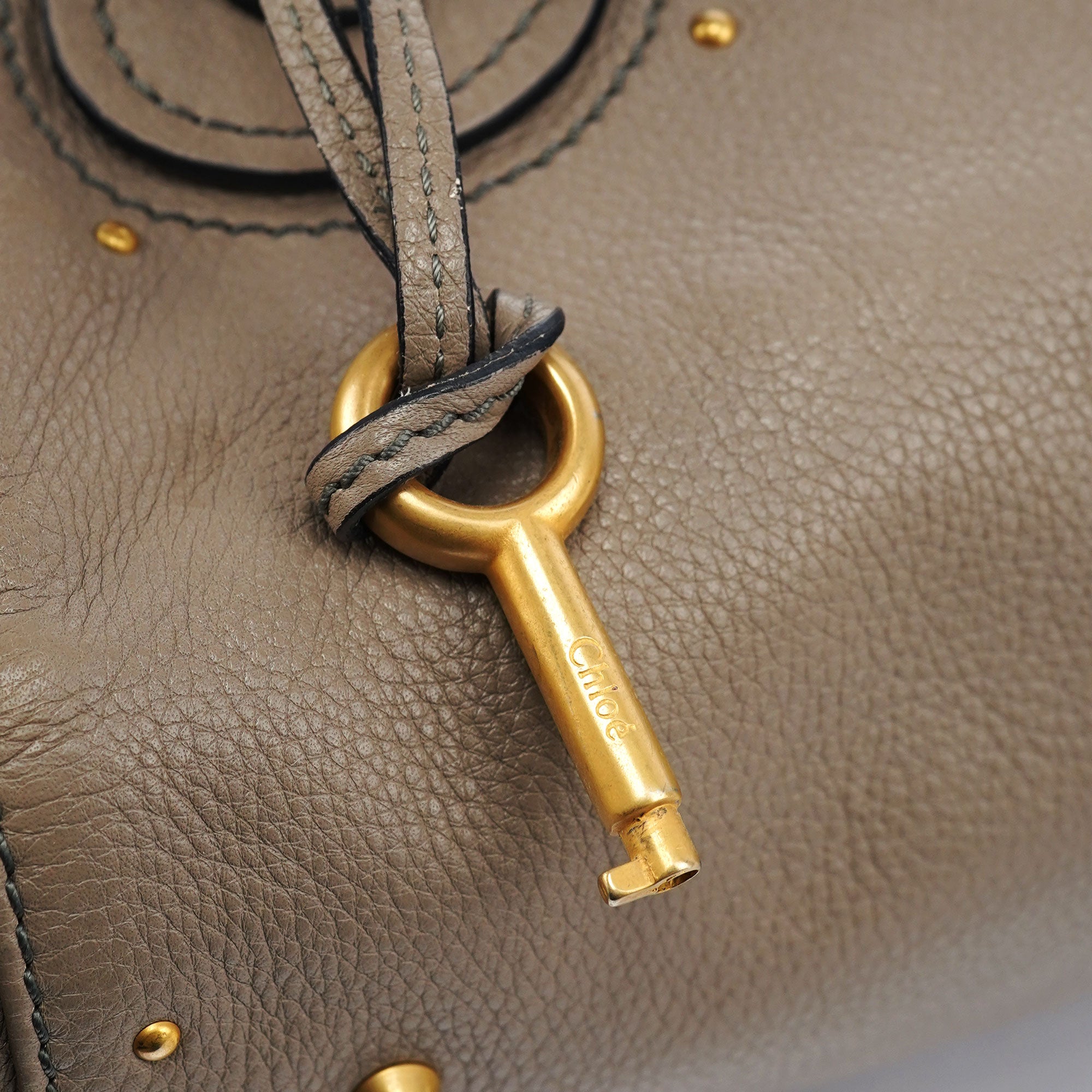 Grey Leather Paddington Shoulder Bag