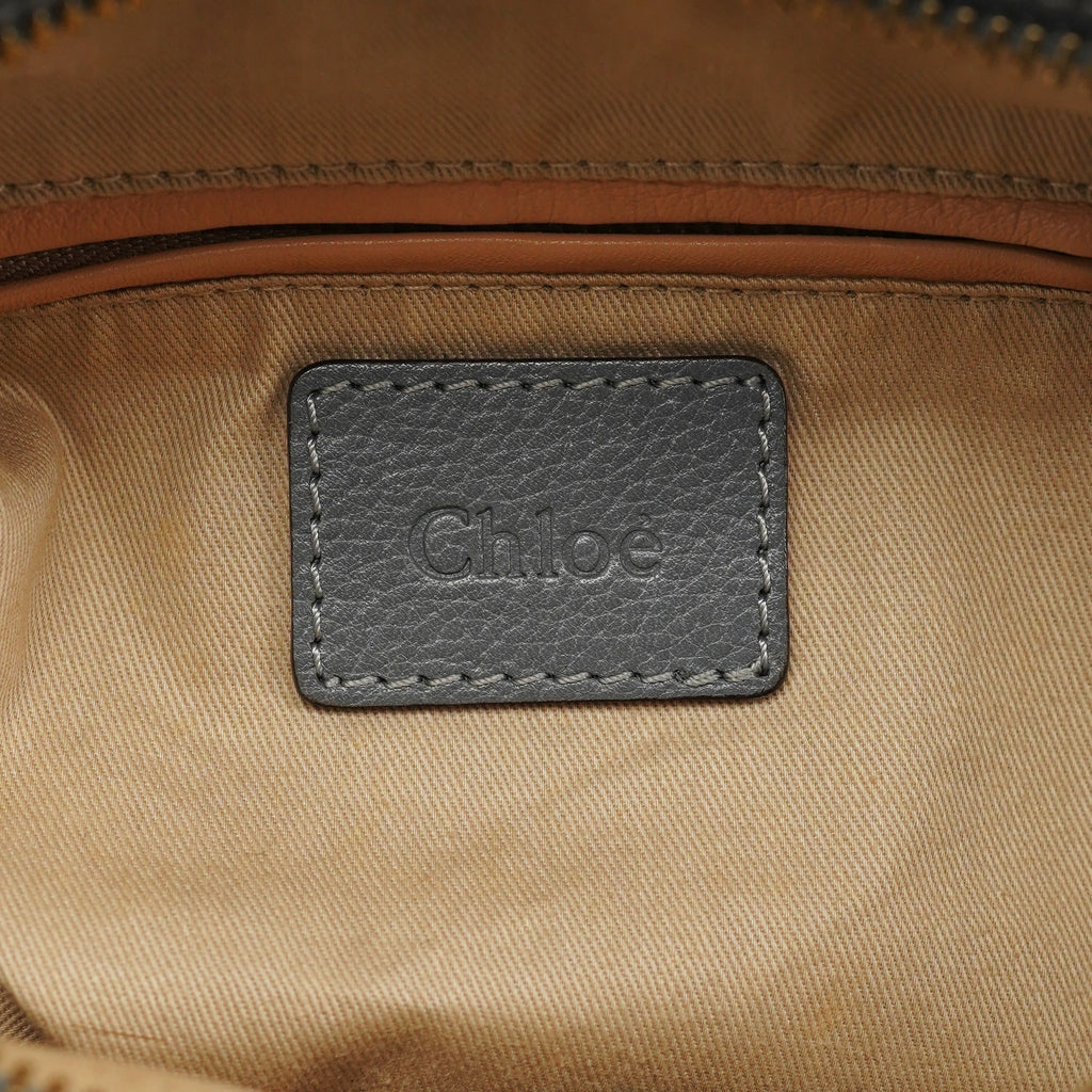Grey Leather Paraty 2-Way Bag