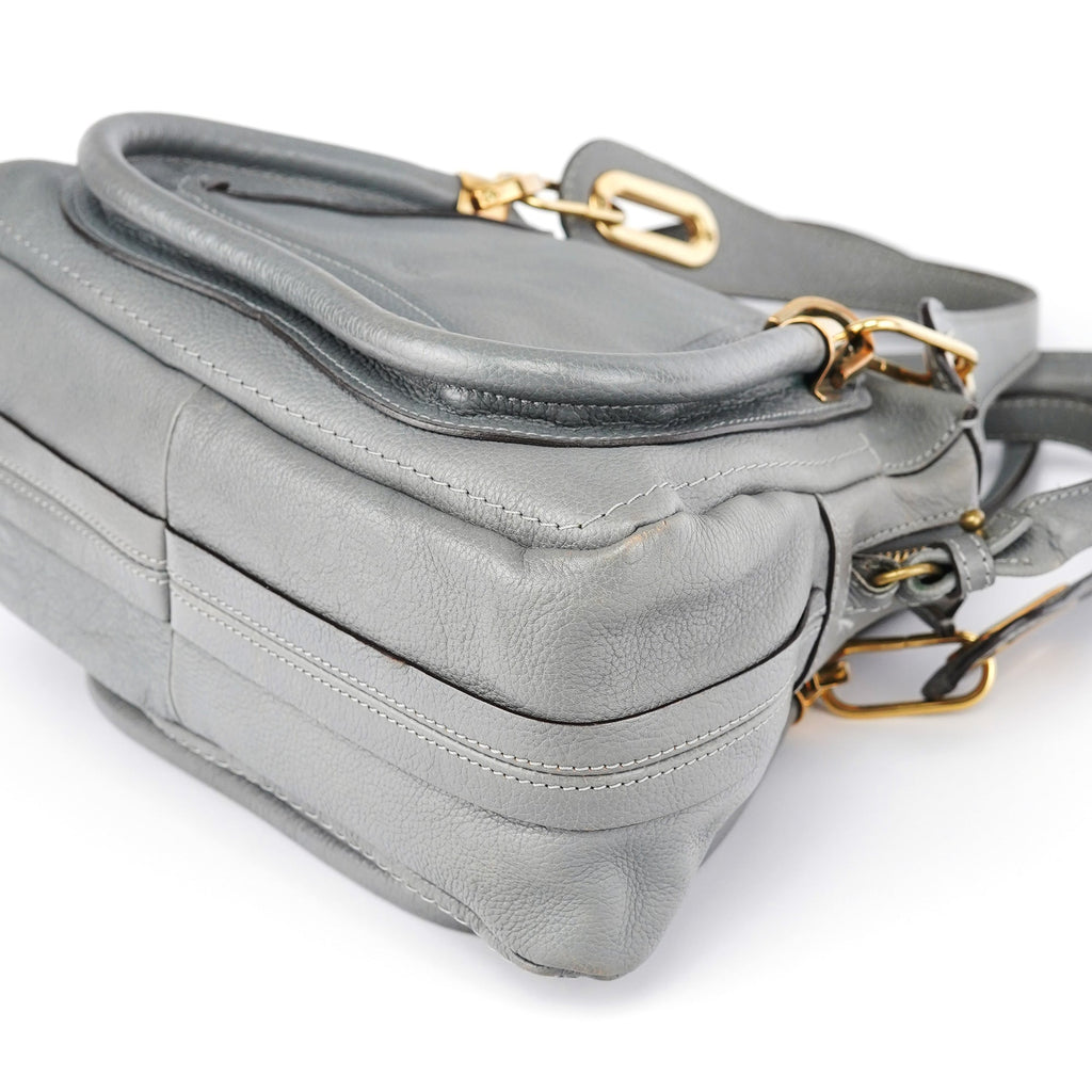 Grey Leather Paraty 2-Way Bag