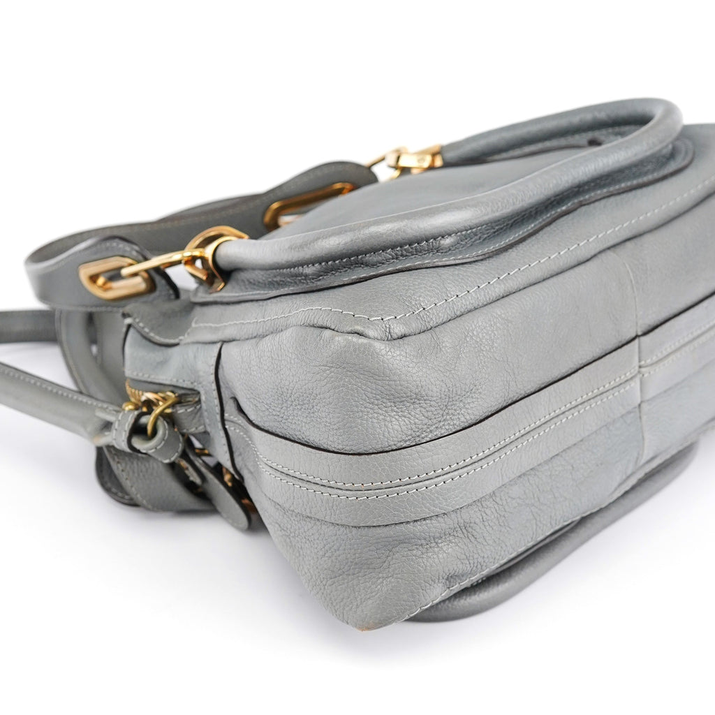 Grey Leather Paraty 2-Way Bag