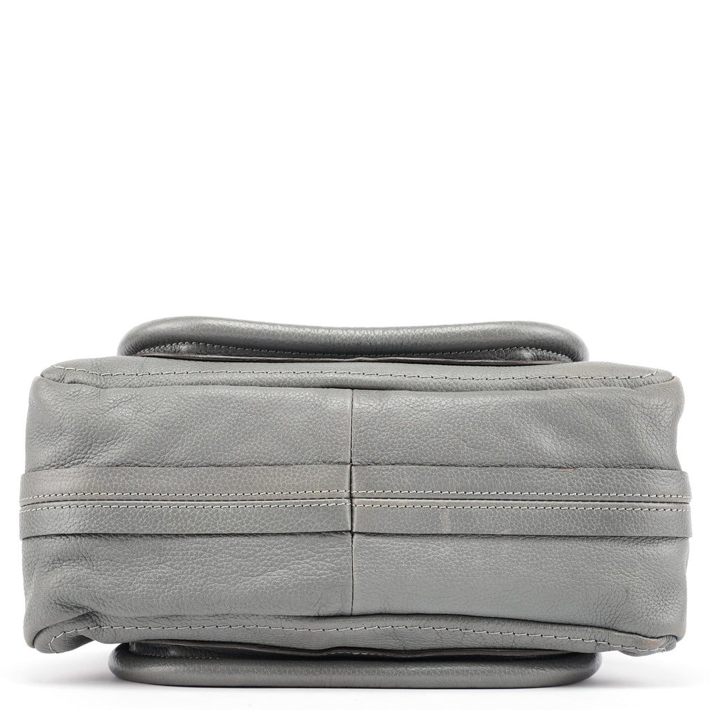 Grey Leather Paraty 2-Way Bag