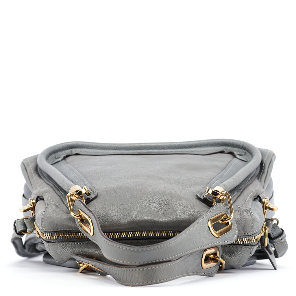 Grey Leather Paraty 2-Way Bag