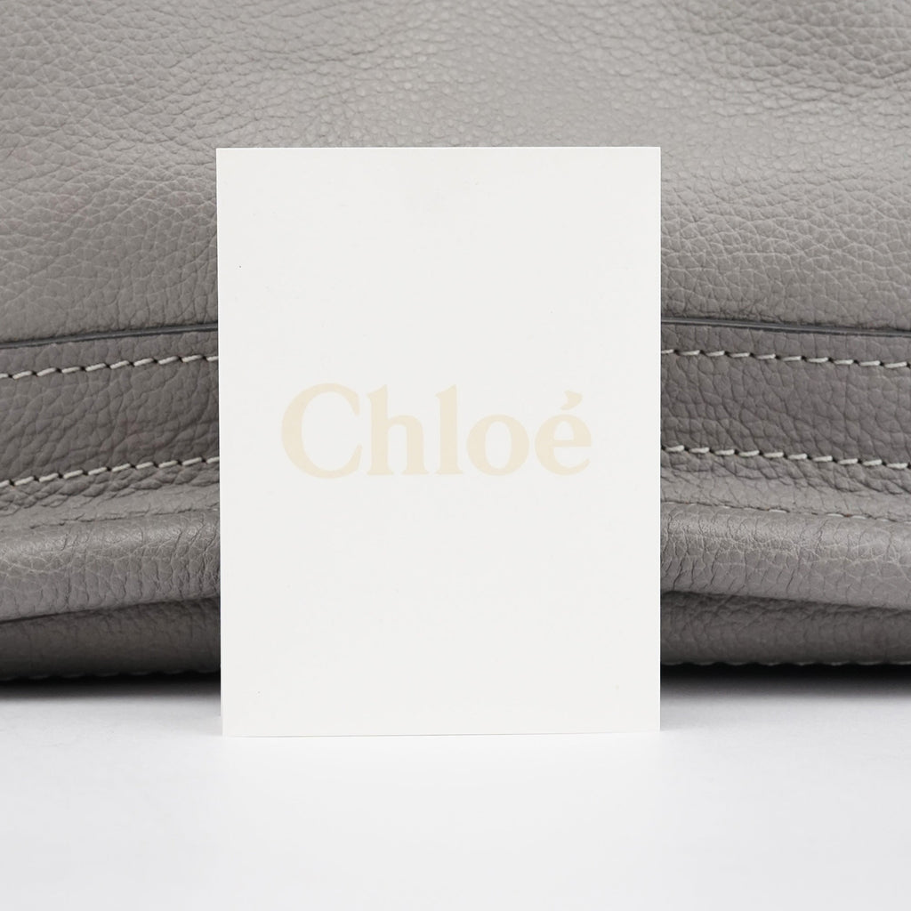 Grey Leather Paraty 2-Way Bag