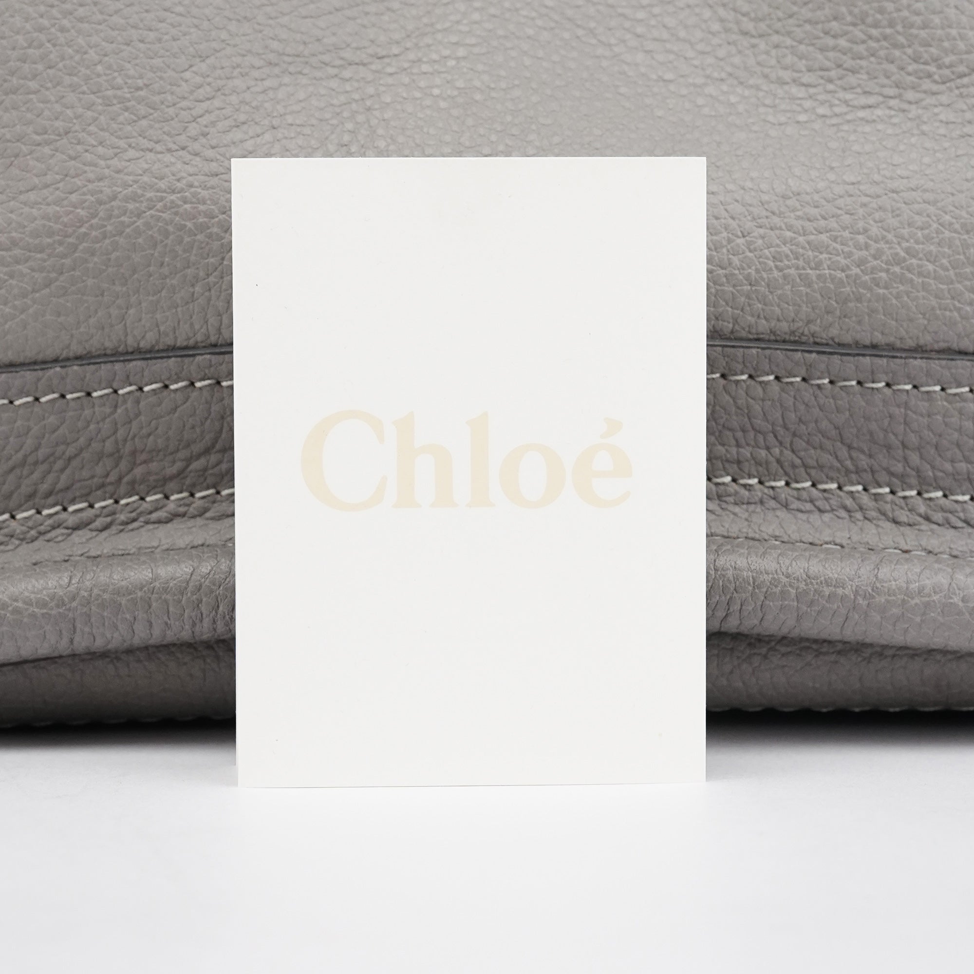 Grey Leather Paraty 2-Way Bag