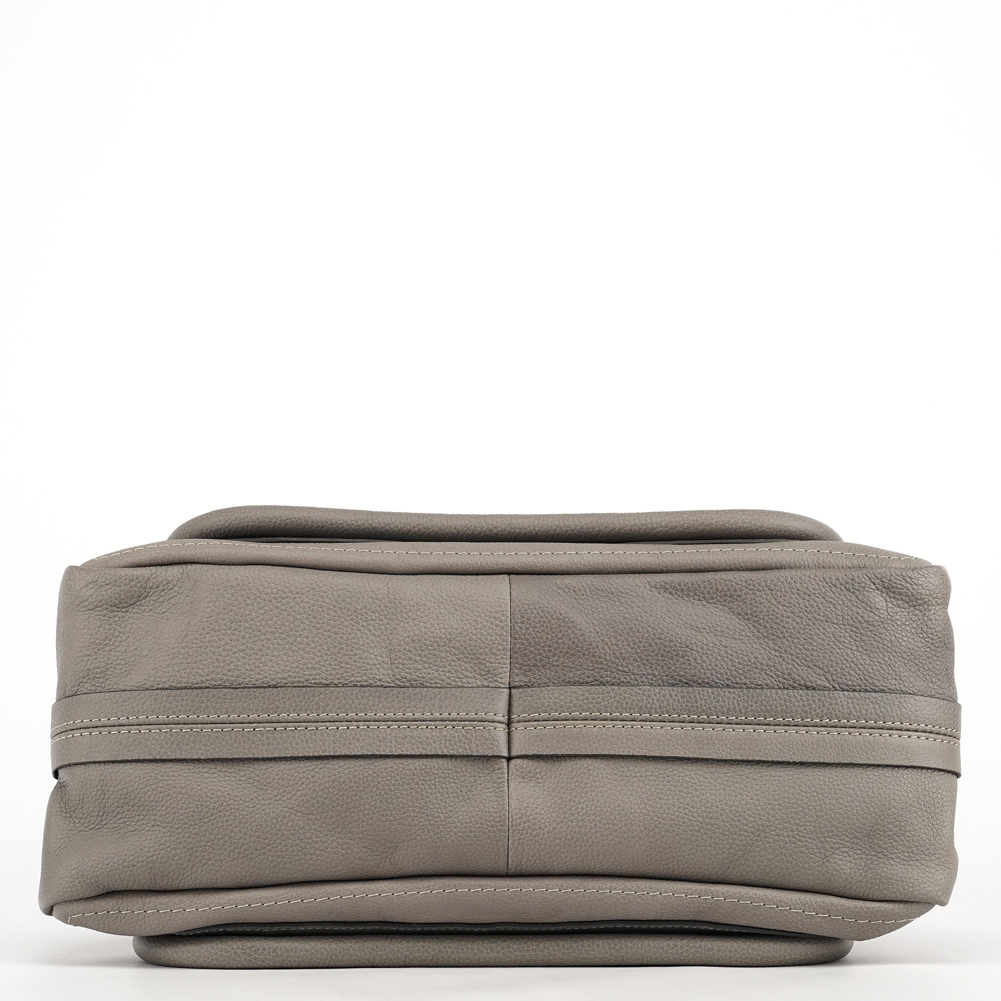 Grey Leather Paraty 2-Way Bag