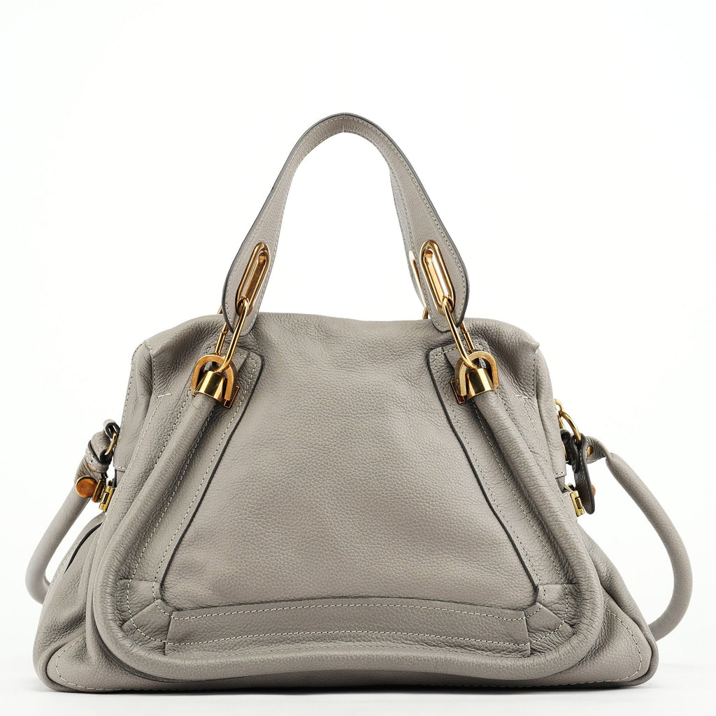 Grey Leather Paraty 2-Way Bag