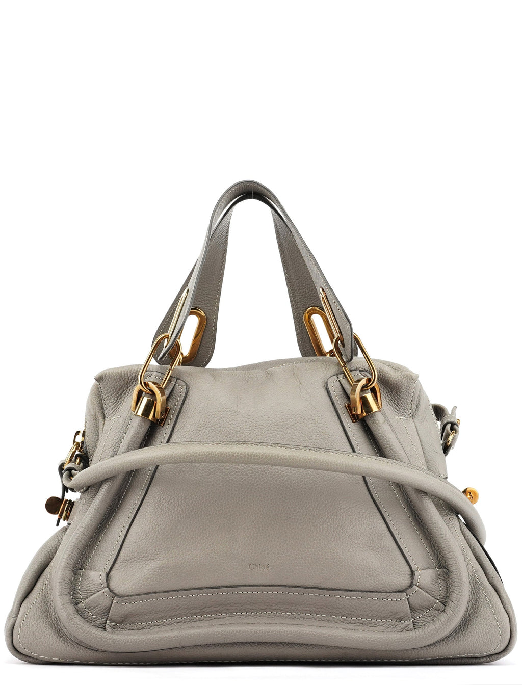 Grey Leather Paraty 2-Way Bag