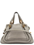 Grey Leather Paraty 2-Way Bag
