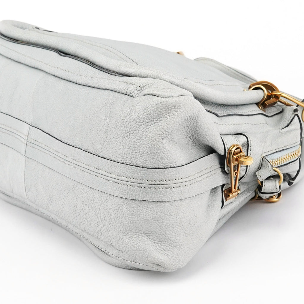 Grey Leather Paraty 2-Way Bag