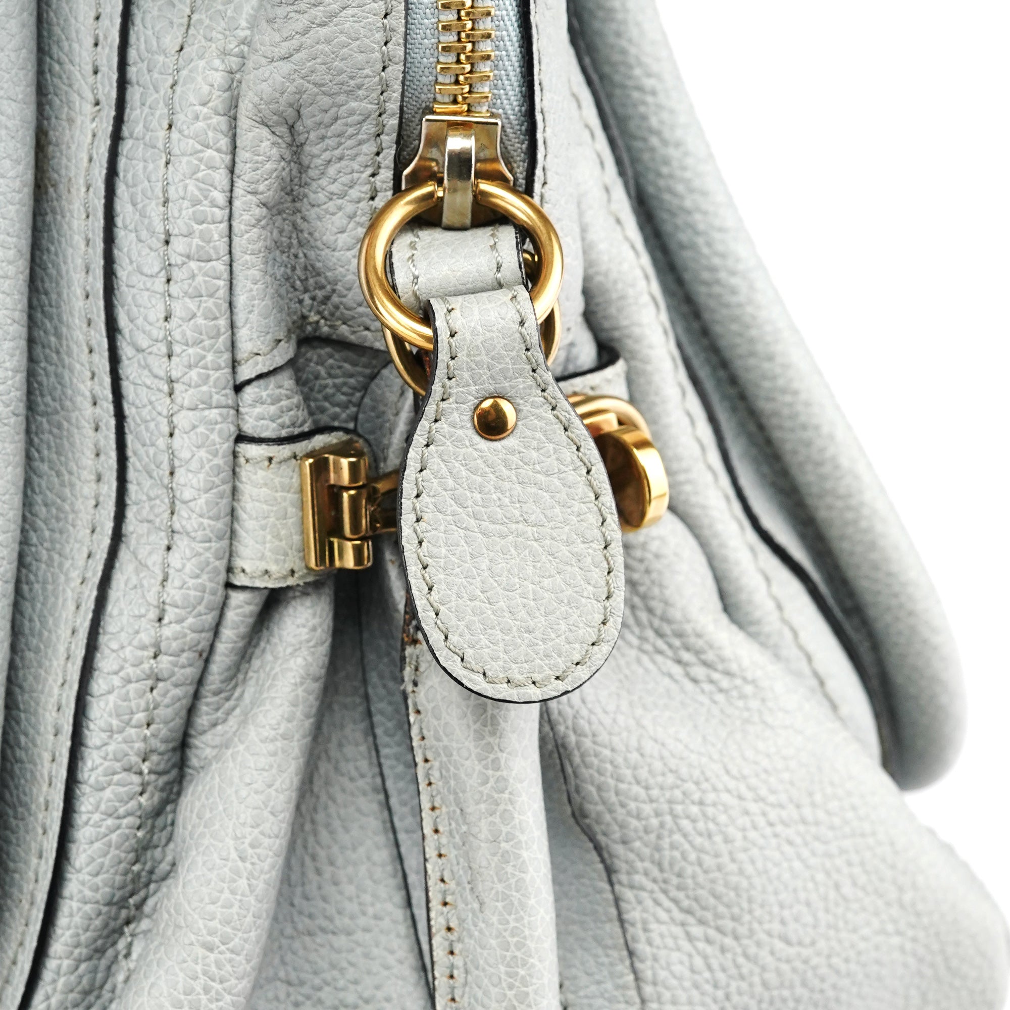 Grey Leather Paraty 2-Way Bag