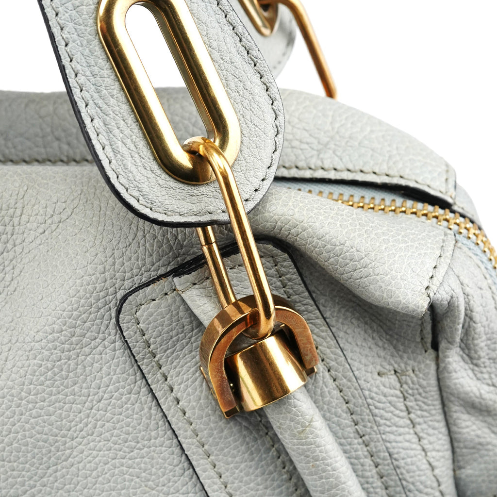 Grey Leather Paraty 2-Way Bag