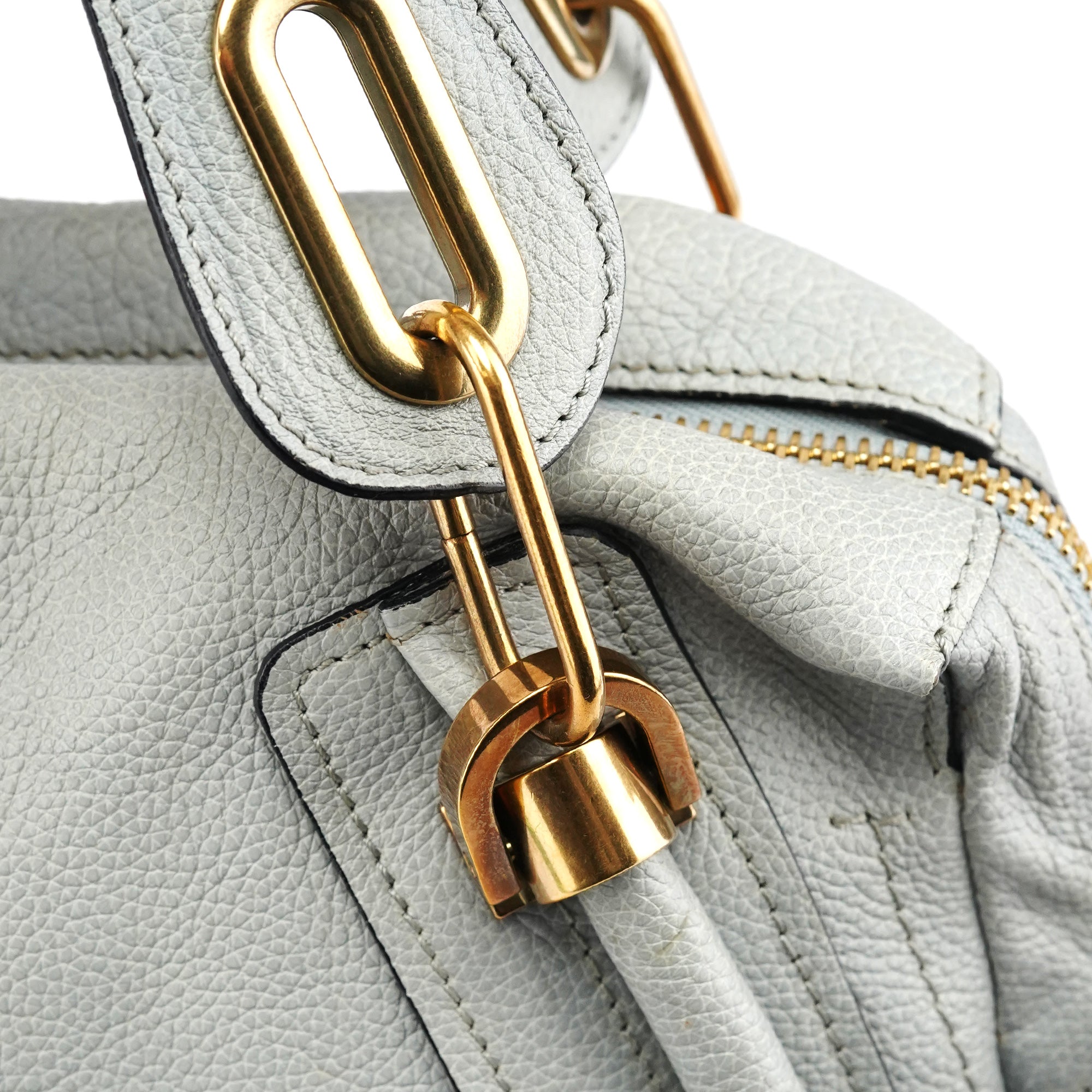 Grey Leather Paraty 2-Way Bag