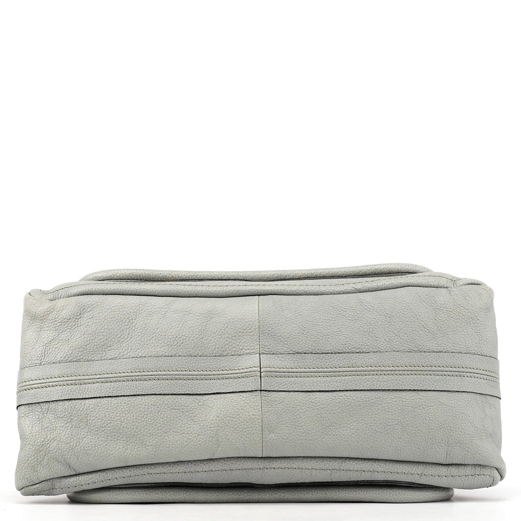 Grey Leather Paraty 2-Way Bag