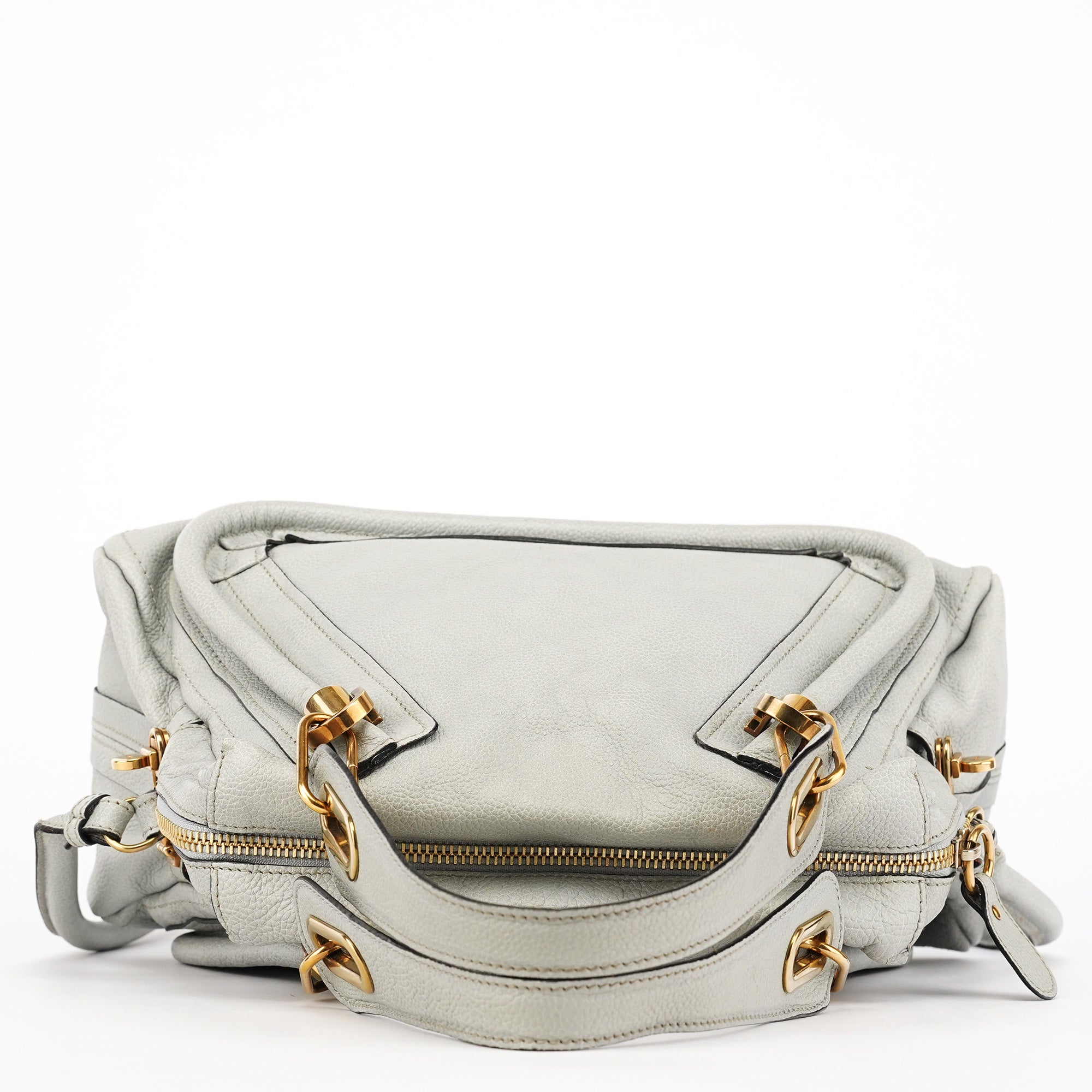 Grey Leather Paraty 2-Way Bag