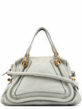 Grey Leather Paraty 2-Way Bag