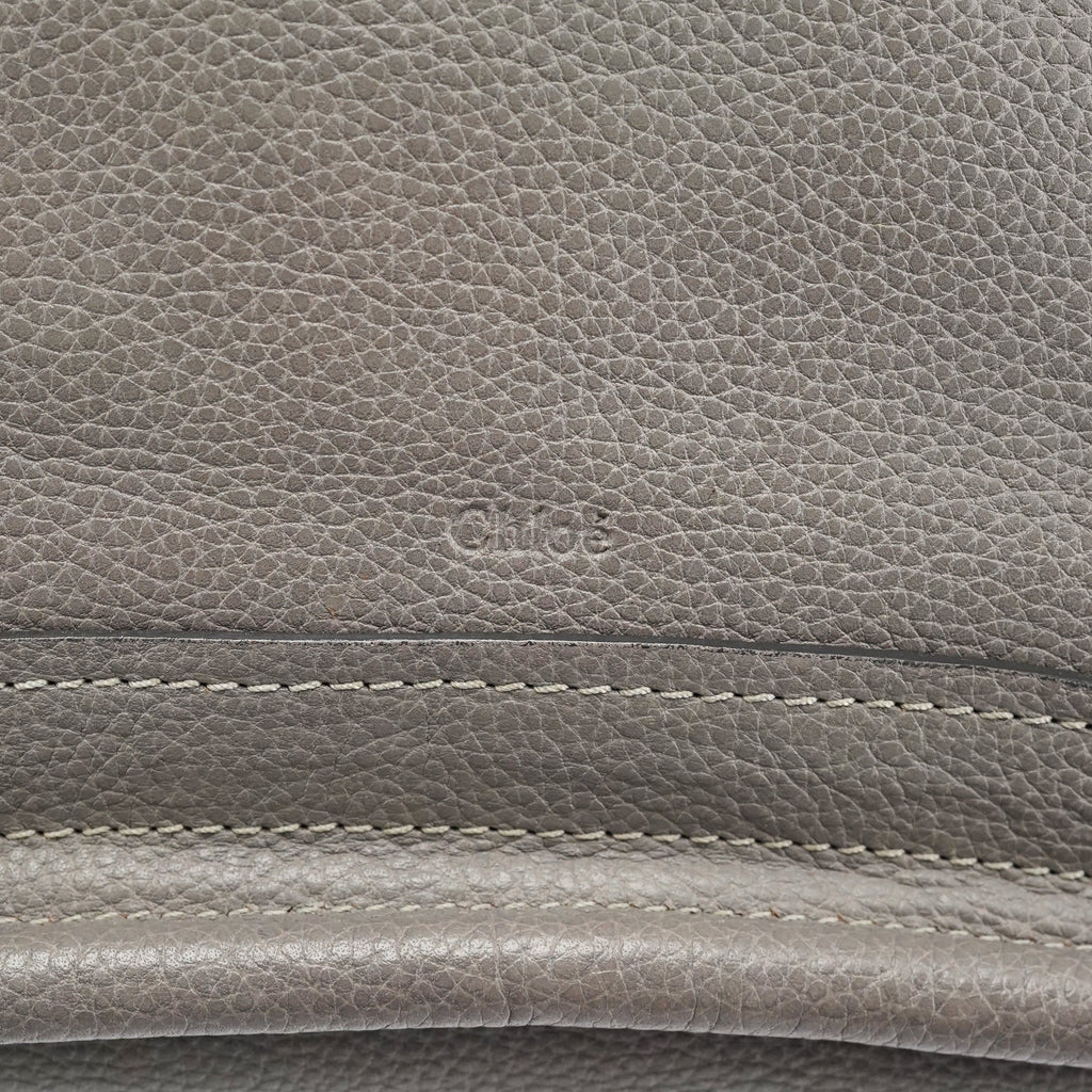 Grey Leather Paraty 2-Way Bag