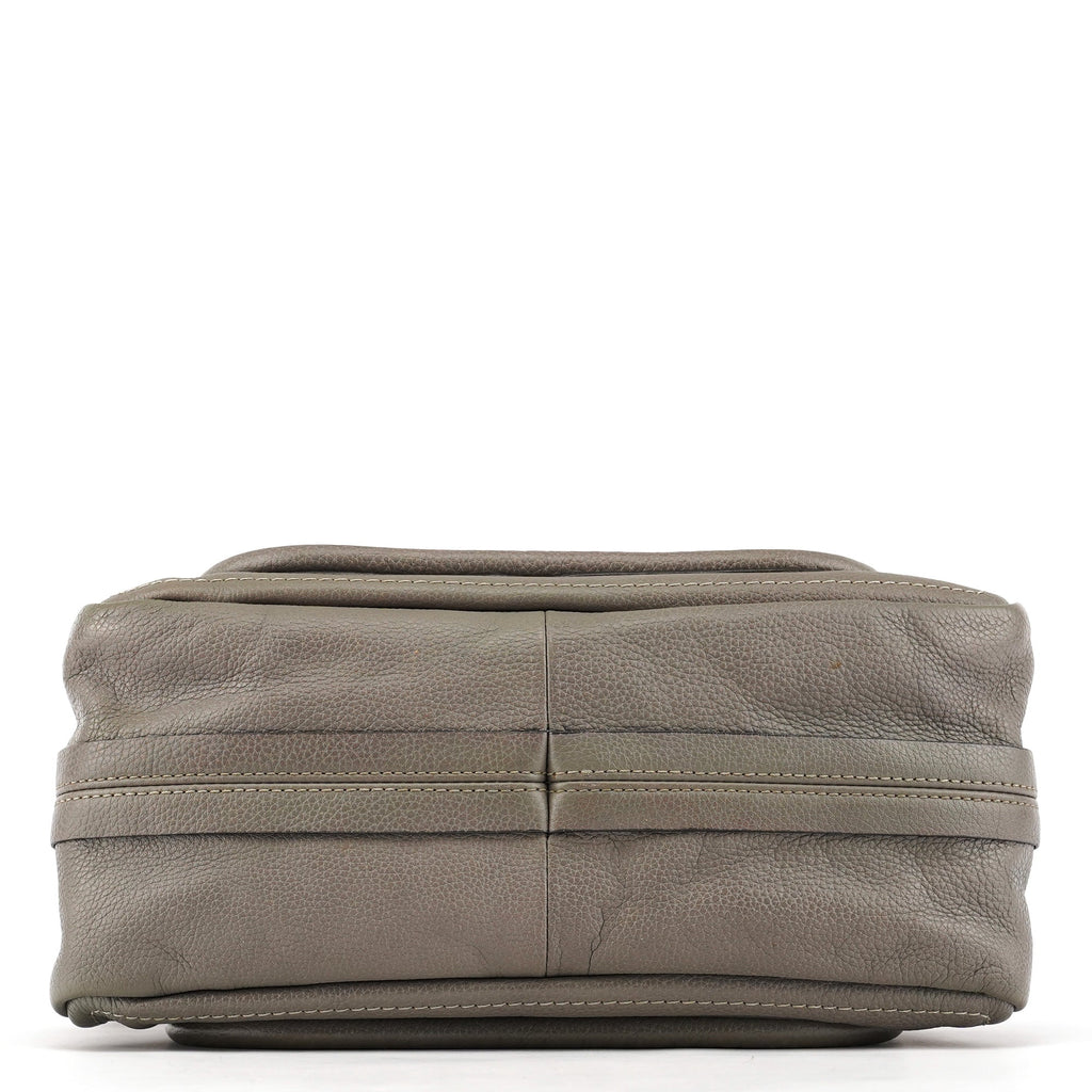 Grey Leather Paraty 2-Way Bag